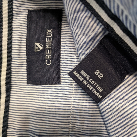 Cremieux light blue and white plaid check short 32 - Picture 3 of 3